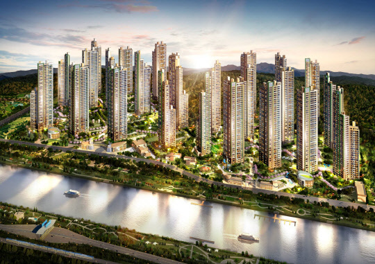 검얌역 로열파크시티 푸르지오 조감도. <DK도시개발 제공>